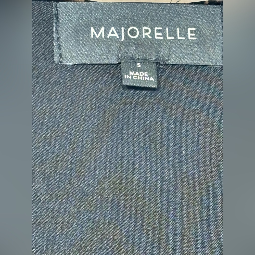 MAJORELLE Brown Printed Puff-Sleeve Midi‎ Dress - Picture 5 of 10